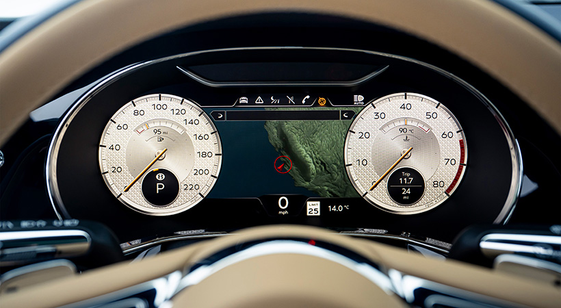 El tablero de instrumentos es analógico. Foto: Bentley