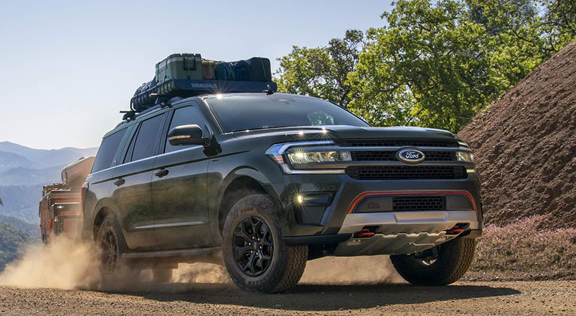 El Paquete Timberline da capacidad todo terreno a la SUV de tamaño completo, con mejoras en la suspensión y equipamiento. Foto: Ford