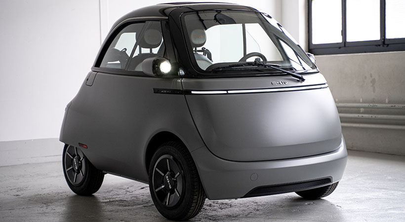 El Microlino 2.0 es una copia moderna del clásico BMW Isetta, aunque ahora es totalmente eléctrico y más seguro. Foto: Micro
