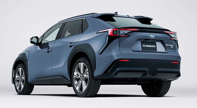 La Subaru Solterra 2023 tendrá dos opciones de tren motriz. Una con tracción delantera y un solo motor y una con tracción total y un motor eléctrico en cada eje. Foto: Subaru