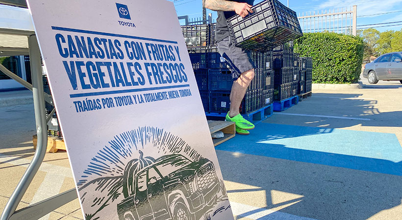 La organización Farmers Market es uno de los grandes socios con los que Toyota ha trabajado en la labor social por mucho tiempo. Foto: Toyota