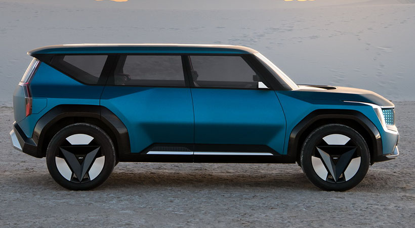 A pesar de que el EV9 cuenta con una forma cuadrada, Kia dijo que estaba 