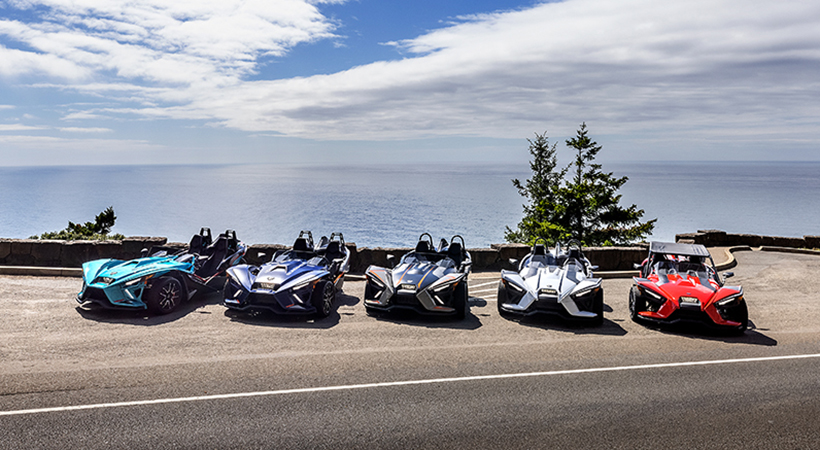 Con líneas sumamente aerodinámicas, y una larga lista de accesorios de personalización, el nuevo Polaris Slingshot 2022 nos entrega un vehículo radical en todos los sentidos. Foto: Polaris