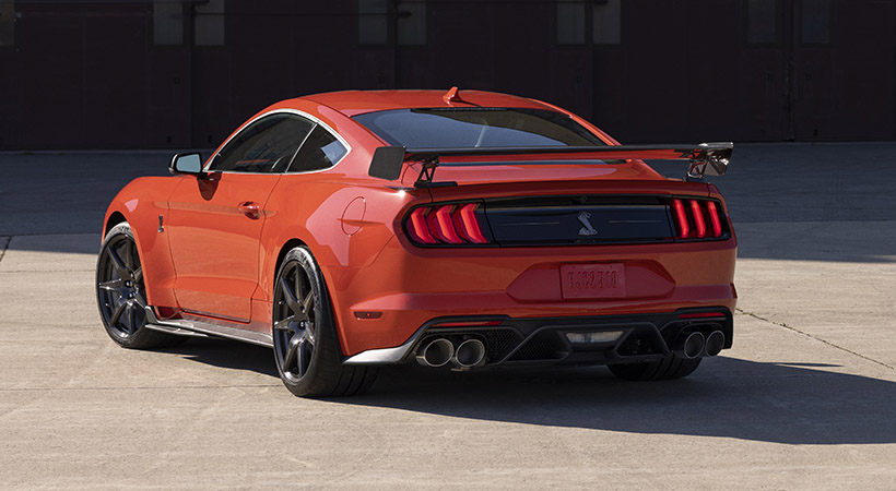 El tono naranja Naranja Código estará disponible en la gama completa del Shelby GT500 2022. Foto: Ford