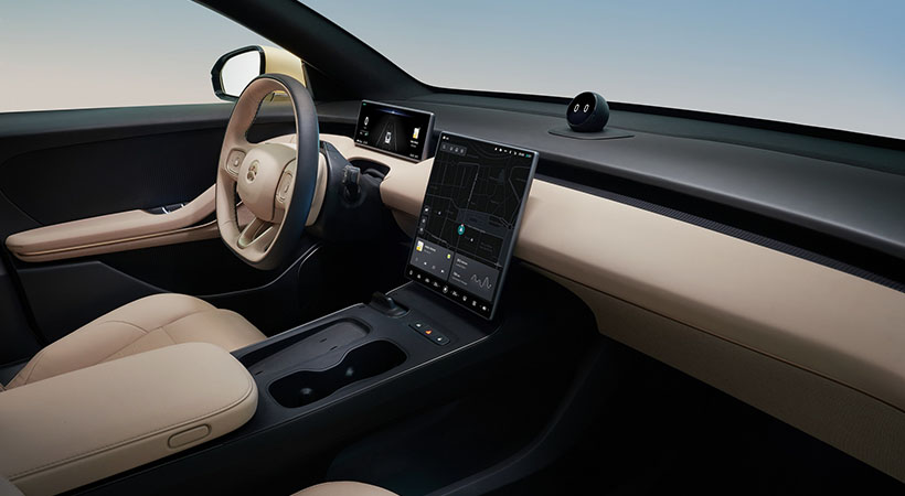 A pesar de ser moderno, el interior del auto es sencillo. Foto: NIO