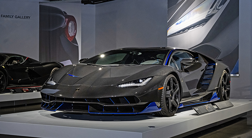 Lamborghini presente en la exhibición hiperautos. Foto: Museo Petersen