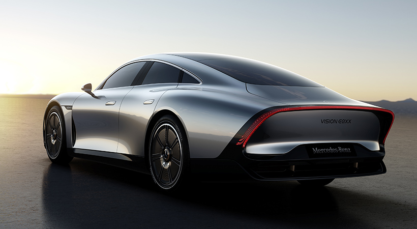 El nuevo Vision EQXX tiene un coeficiente de resistencia de solo 0.178. Foto: Mercedes-Benz