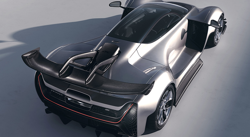 Czinger 21C cuenta una carrocería fabricada con abundancia de fibra de carbono. Foto: Czinger