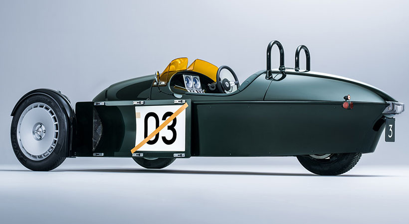 l triciclo es un diseño básico basado en una estructura monocasco y está propulsado por un 3 en línea de 1.5 litros. Foto: Morgan