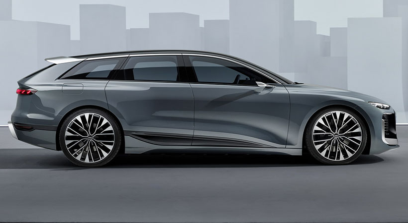 El Audi A6 Avant e-tron concept mide 16.3 pies de largo. Foto: Audi