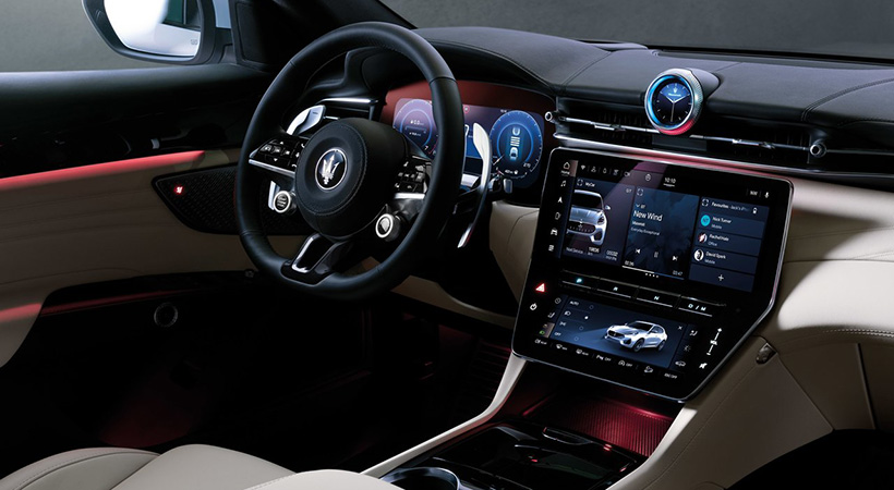 El interior derrocha estilo, lujo y tecnología. Foto: Maserati