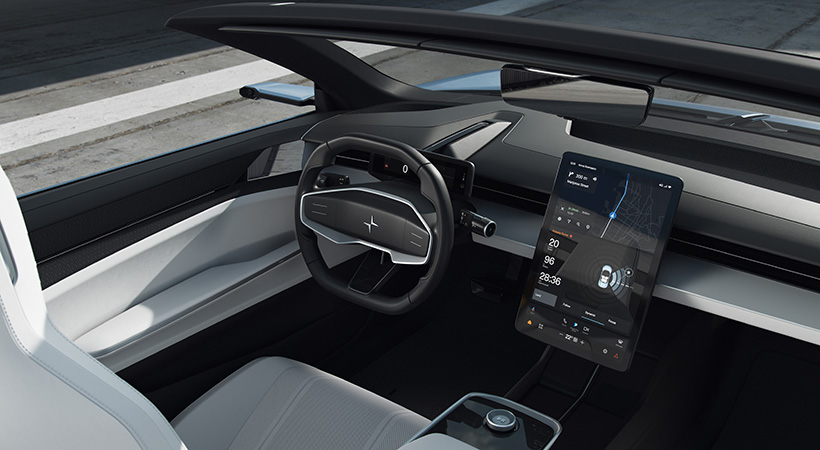 El interior cuenta con materiales reciclables. Foto: Polestar