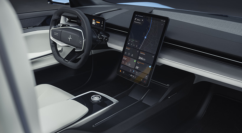 El interior del Polestar 6. Foto: Polestar