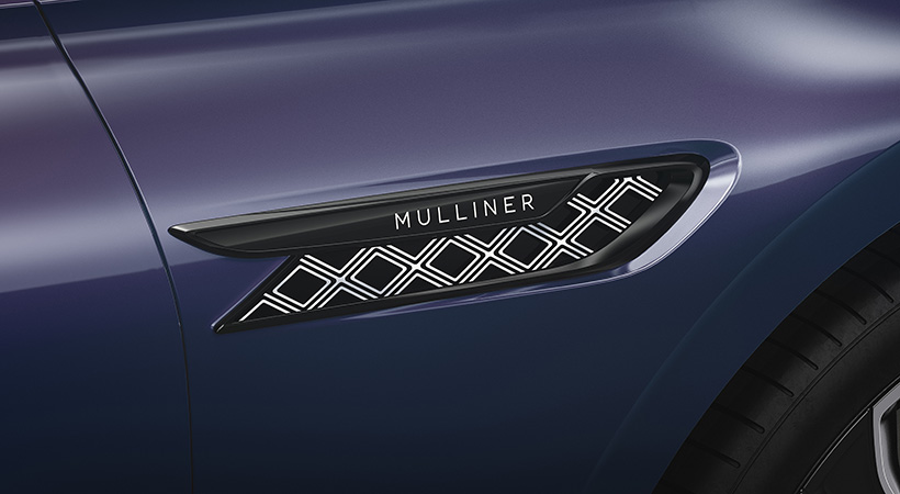 Los terminados cromados han sustituidos por cromo negro. Foto: Bentley