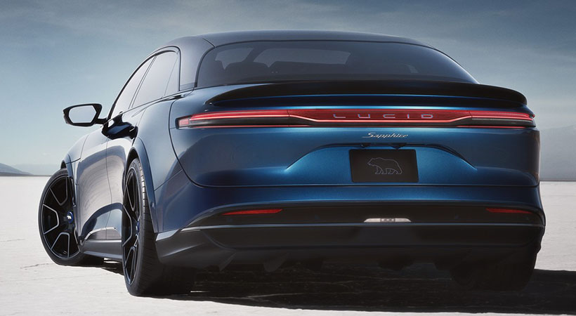 Lucid Air Sapphire, un sedán eléctrico con tres motores. Foto: Lucid