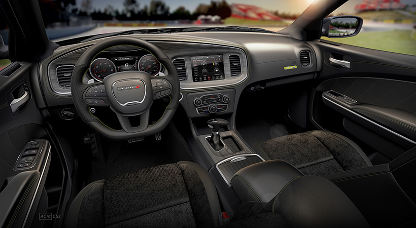 El interior cuenta con cuero Nappa y alcántara. Foto: Dodge