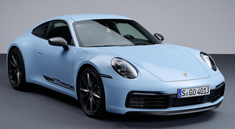 El Carrera T está propulsado por un motor de seis cilindros en línea biturbo de 3.0 litros que genera 379 caballos y 331 lb-pie de torque. Foto: Porsche