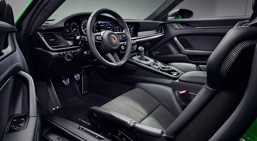El interior también cuenta con detalles en gris como el exterior. Foto: Porsche