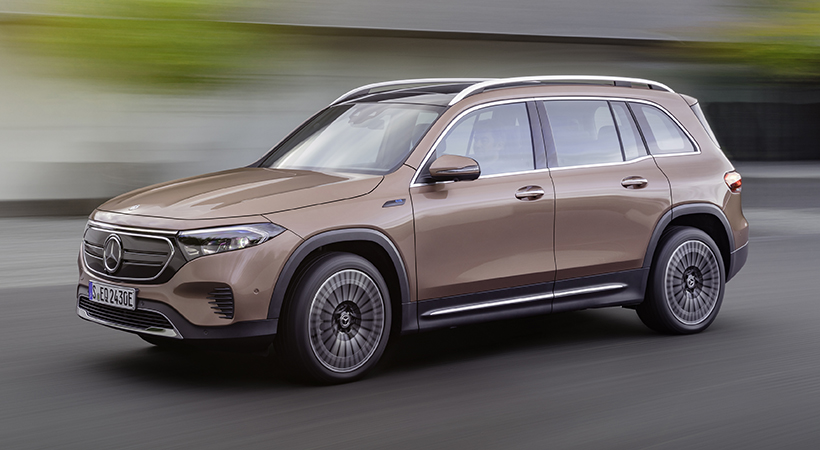 A diferencia del sedán EQS, totalmente diseñado como modelo eléctrico -desde el concepto hasta la realización- el Mercedes-Benz EQB 250 SUV tiene un aire más familiar. Foto: Mercedes-Benz