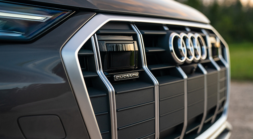 La parrilla es específica para este modelo. Foto: Audi