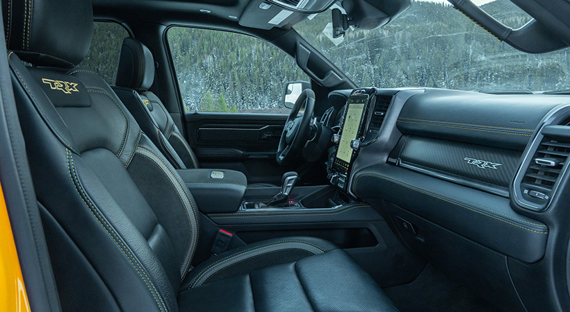 El interior de la Ram 1500 TRX Havoc Edition. Foto: RAM