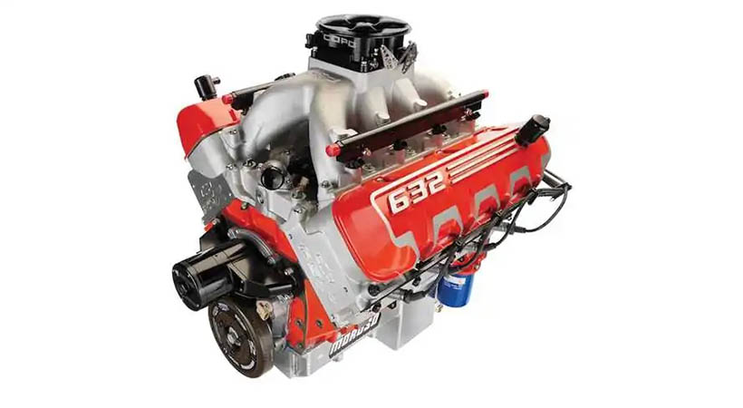 Bajo el capó, la versión más salvaje del nuevo Chevrolet COPO Camaro incorpora un enorme bloque V8 de 10.4 litros. Foto: Chevrolet. 