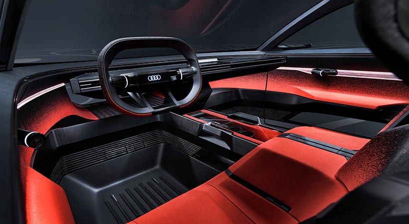 El volan te puede emerger para que el auto se maneje de la forma tradicional. Foto: Audi