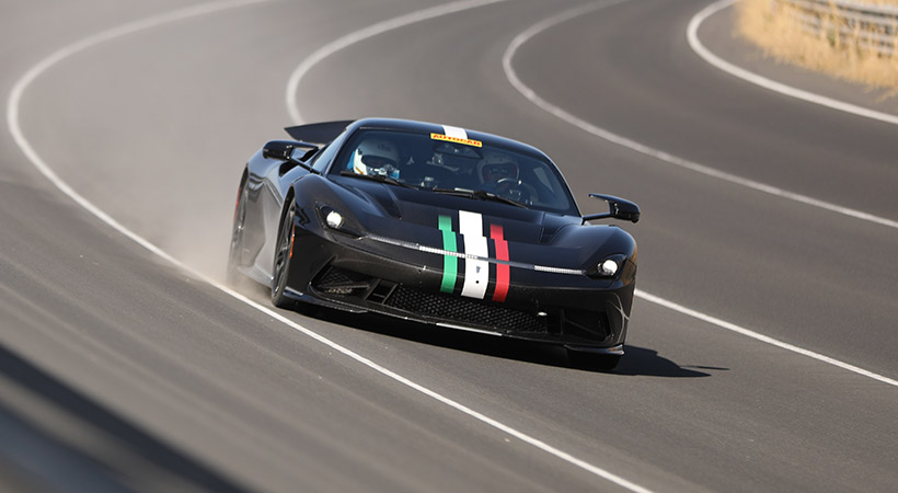 Pininfarina Battista firmó un tiempo de 8.55 segundos en el cuarto de milla. Foto: Pininfarina