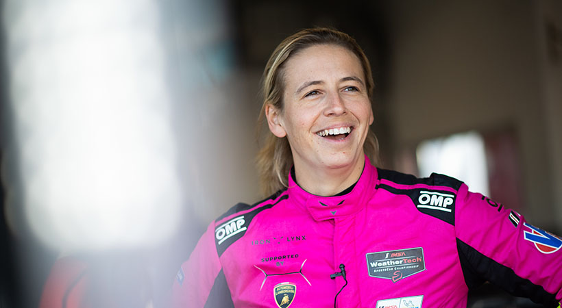 Sarah Bovy de The Iron Dames. Foto: Lamborghini