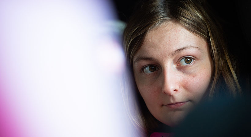 Doriane Pin, de The Iron Dames. Foto: Lamborghini