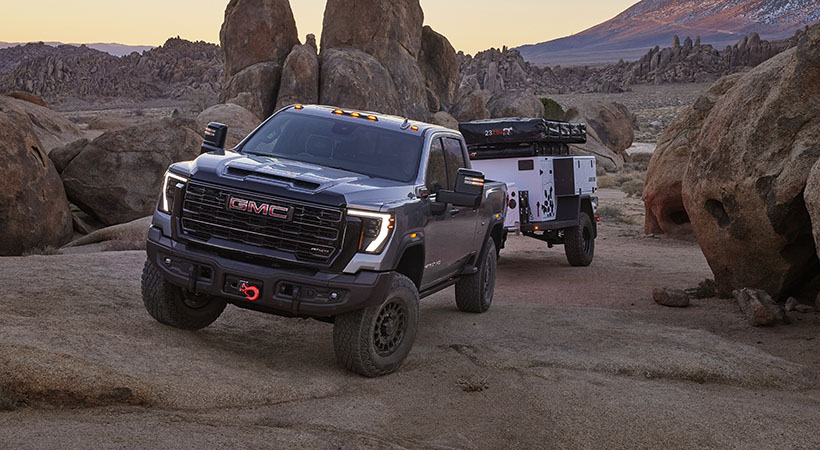 GMC Sierra HD AT4X 2024 y su edición especial AT4X AEV Edition, un nuevo concepto de lujo y capacidad.  Foto: GMC