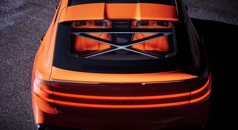 Una estructura tubular fue colocada en la parte posterior para afirmar la rigidez torsional. Foto: Genesis