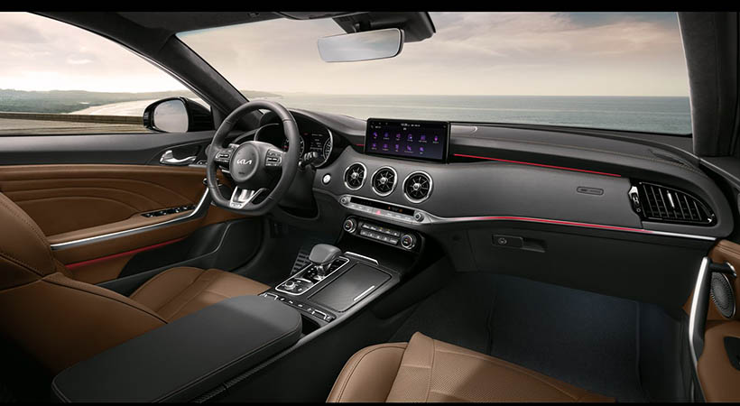 El interior cuenta con tapicería de cuero Nappa. Foto: KIA