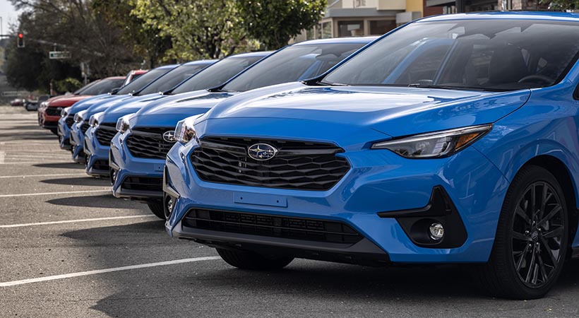 Al frente, la parrilla carece de marco y es más baja y ancha. Foto: Subaru