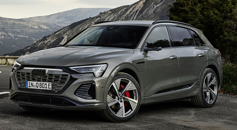 La parrilla frontal ahora es más similar a la usada en la Q4 e-tron y GT e-tron. Foto: Audi