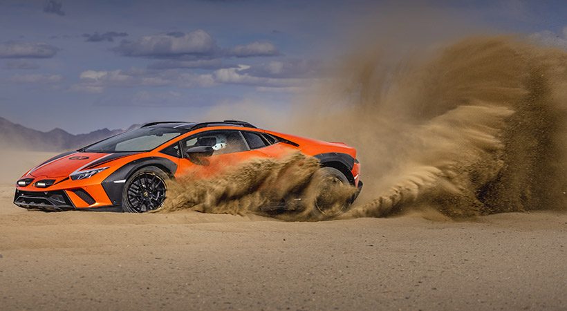 El recorrido comenzó en las panorámicas carreteras del impresionante Parque Nacional Joshua Tree. Foto: Lamborghini