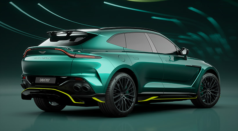 la firma británica quiere ofrecer también a sus clientes, a través del nuevo Aston Martin DBX707 AMR 23 Edition, un rendimiento y manejo afinados a través de mejoras en el motor. Foto: Aston Martin