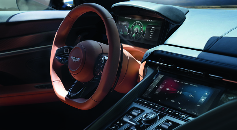 La actualización de diseño más grande se encuentra en el inteiror del DB12. Foto: Aston Martin