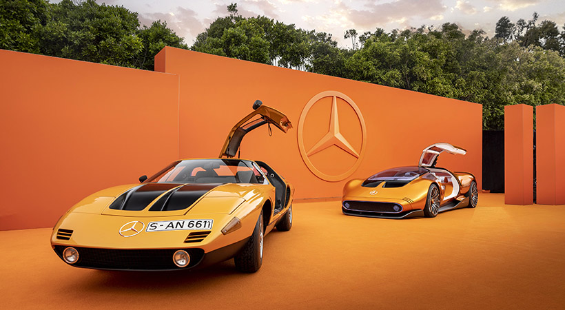 Aunque el C111 original contaba con motores V8 a gasolina y tipo Wankel diésel, esta interpretación moderna de aquel clásico es, como cabe esperar, 100% eléctrica. Foto: Mercedes-Benz