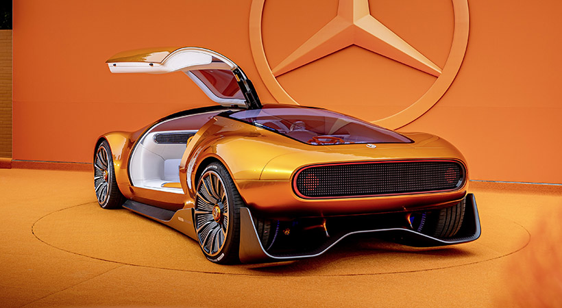 Cuenta con puertas tipo alas de gaviota, características de los modelos clásicos de la marca. Foto: Mercedes-Benz