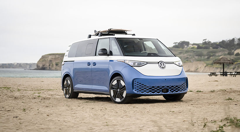 El Volkswagen ID. Buzz LWB estará disponible con dos tamaños de batería. Foto: Volkswagen