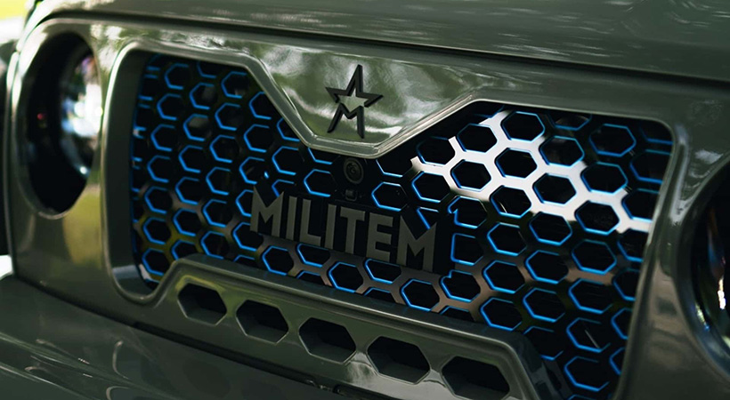 El Ferox-E presume una estética muy vistosa que es fácilmente diferenciable del Wrangler 4xe. Foto: Militem