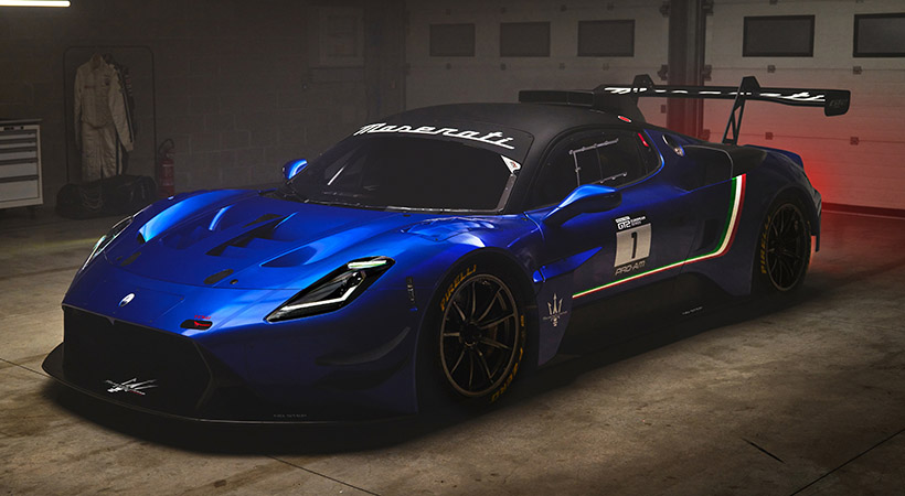 La marca del tridente aprovechó el escenario de las 24 Horas de Spa, para revelar el totalmente nuevo Maserati GT2, un ejemplar pensado para las pistas. Foto: Maserati