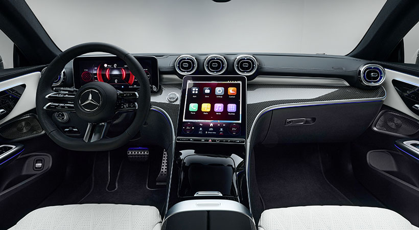 Al abrir las puertas del Mercedes-Benz CLE 2024 lo primero que salta a la vista es el tablero. Foto: Mercedes-Benz