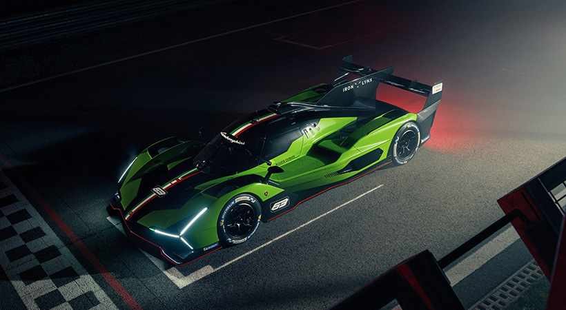 El Lamborghini SC63 presumirá una librea similar al del Huracán GT3, con un llamativo color verde Mantis y una franja negra Nero Noctis que recorre longitudinalmente la carrocería. Foto: Lamborghini