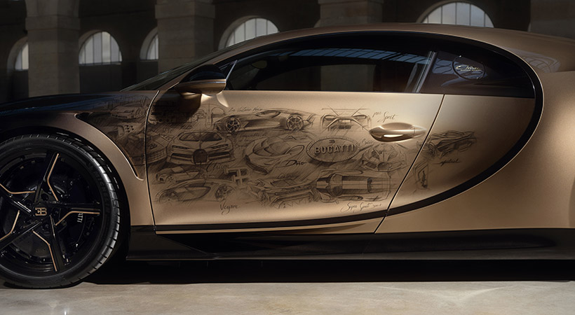 Bocetos creados a mano. Foto: Bugatti