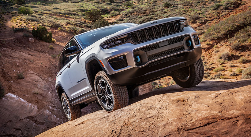 Jeep Grand Cherokee Trailhawk 4xe 2023 cuenta con sistema de suspensión neumática Quadra-Lift. Foto: Jeep