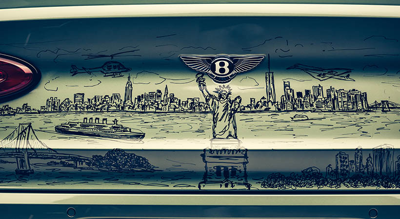 Esta es la primera vez que un Bentley ha sido pintado a mano de esta manera en la fábrica de Crewe. Foto: Bentley