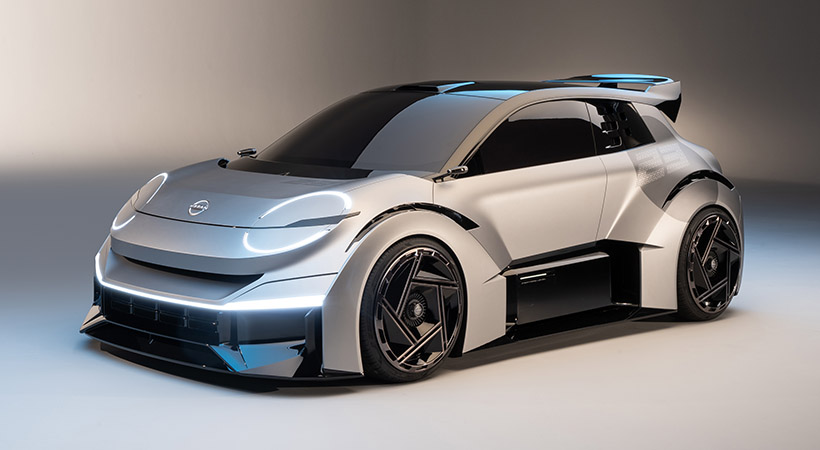 El Concept 20-23 presenta una estructura básica de carrocería de tres puertas, adornada con elementos aerodinámicos tanto en la parte delantera como en la trasera. Foto: Nissan