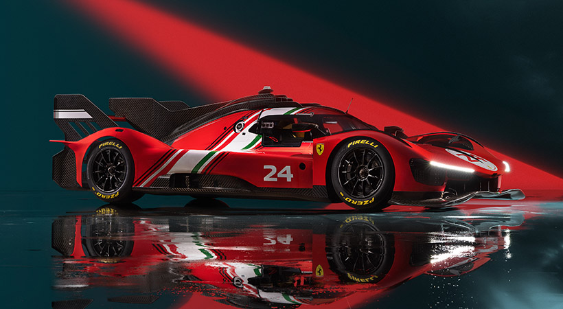 El tren motriz consta de V6 de 3.0 litros colocado en posición central, derivado del Ferrari 296 GT3. Foto: Ferrari